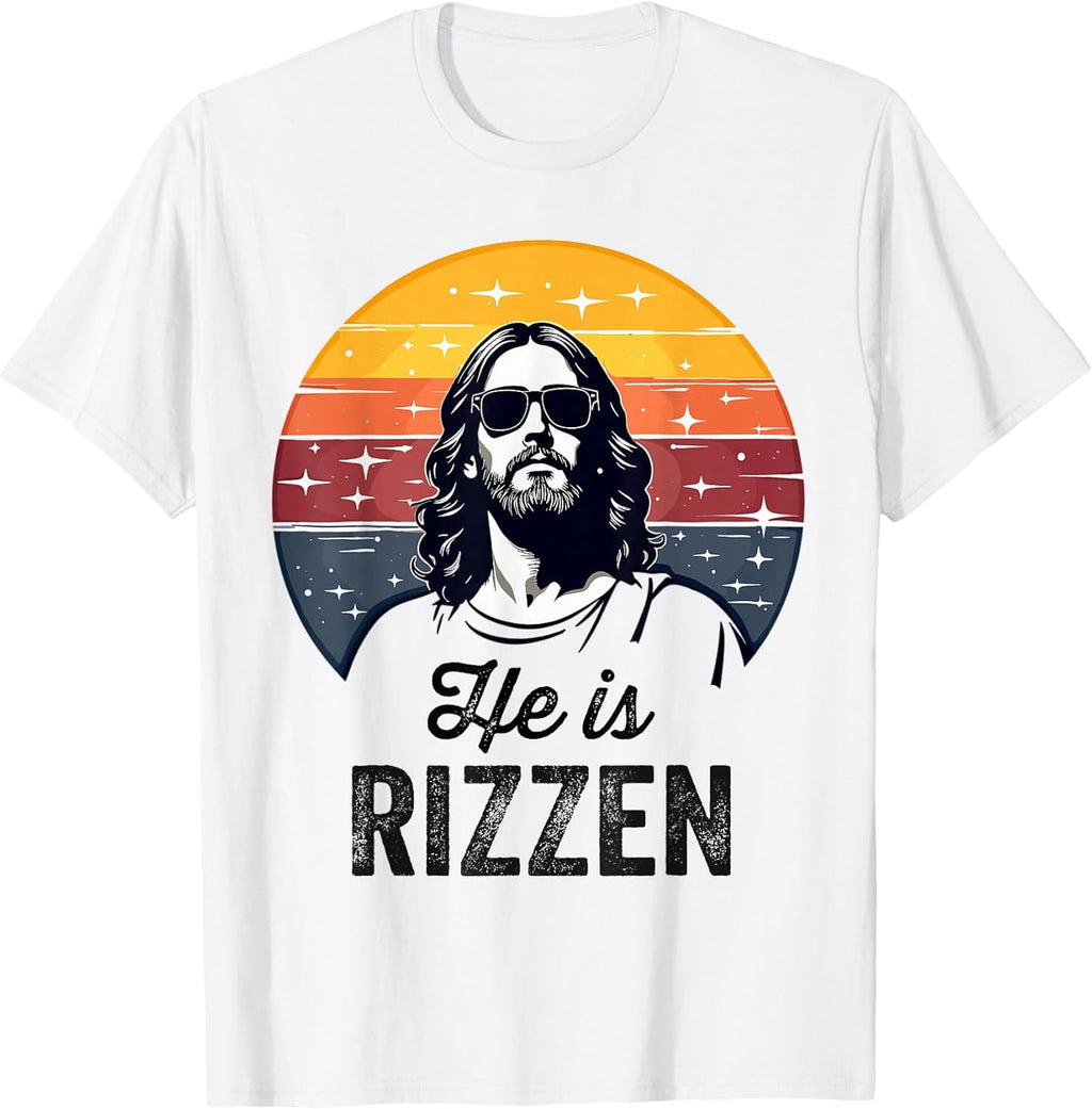 He Is Rizzen Shirt & Funny Jesus Meme Apparel