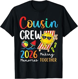 2026 Cousin Crew Summer Vacation Beach Family Trips Matching T-Shirt