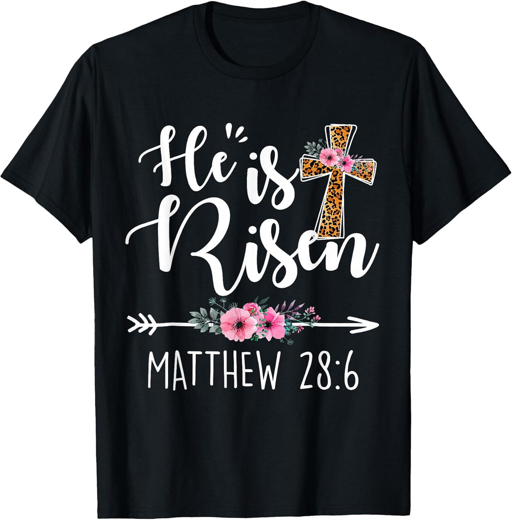 He is Risen Happy Easter Day Women Girls Kids