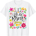 Floral Christian Easter He Is Risen Mattew Tees