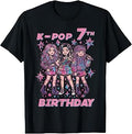 7th Birthday K-Pop Girls 7 Year Old Kpop Girls Kids Youth T-Shirt
