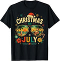 Christmas in July Shirt Men Women Kid Sunglasses Beach Santa T-Shirt