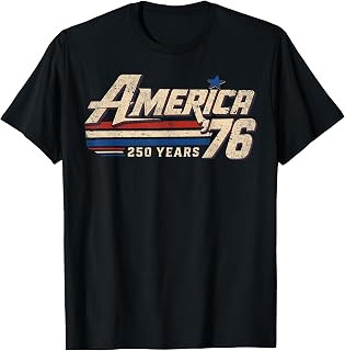 America 76 Retro 250 Years 1776 2026 250th Anniversary USA T-Shirt