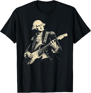 George Washington Playing Electric Guitar Rockstar T-Shirt