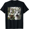 Cat Selfie with Easter Bunny Funny Easter Tee