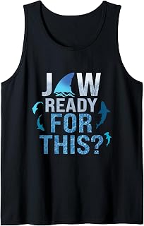 2026 Week Jaw Ready for This Funny Shark Lover Ocean Animal Tank Top