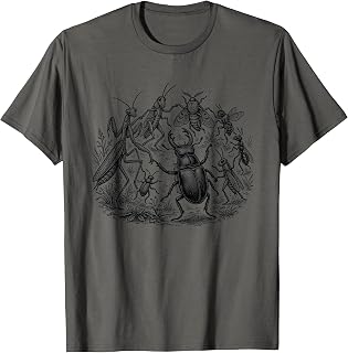 Funny Dancing Insects Circle Bugs Entomology Visual Artworks T-Shirt