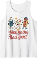 Baseball Take Me Out to The Ball Game Retro Fan Tank Top