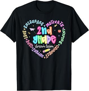 Second Grade 2nd Dream Team Back to School Teachers Kids T-Shirt