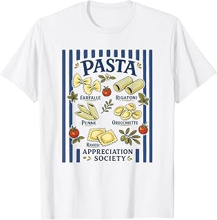 Pasta Appreciation Society Funny Foodie Italian Food Lover T-Shirt