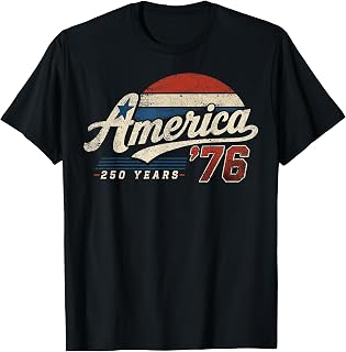 America Retro 250 Years USA 1776 2026 4th of July Men Women T-Shirt