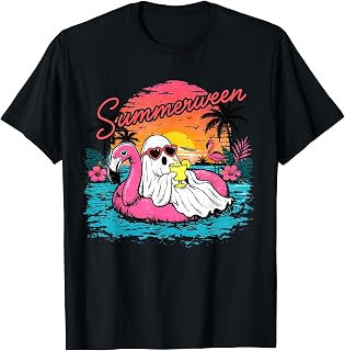 Summerween Funny Ghost Summer Halloween Vacation T-Shirt