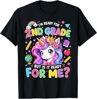2nd Grade for Girls Back to School First Day Second Grade T-Shirt
