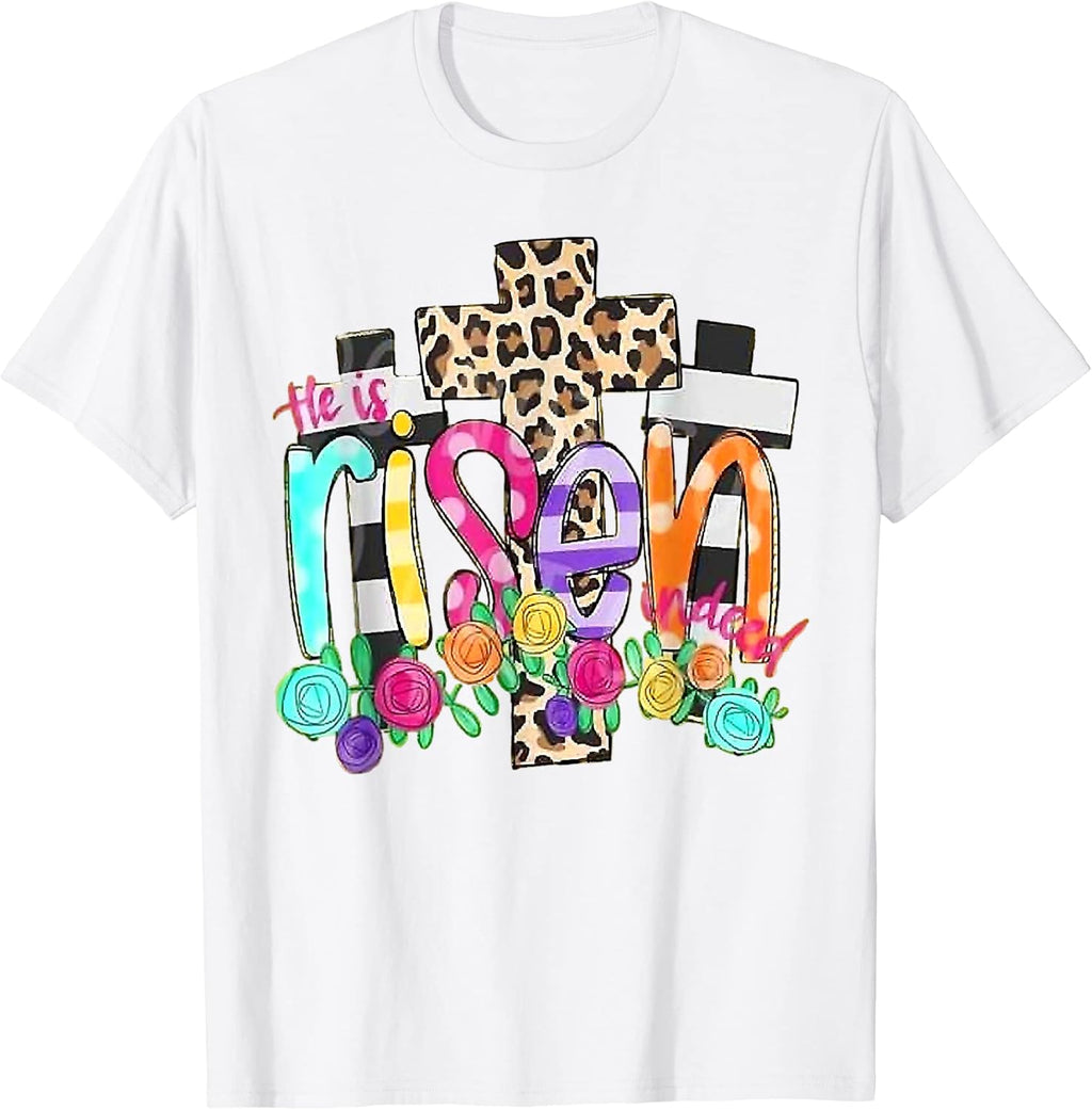 He Is Risen Leopard Cross Christian Jesus