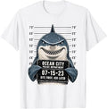 Funny Shark Mugshot Shark Lovers T-Shirt