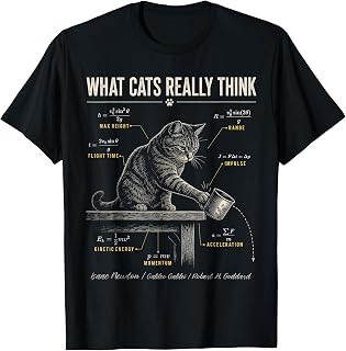 Funny Cat Physics Humor Design What Cats Really Think T-Shirt