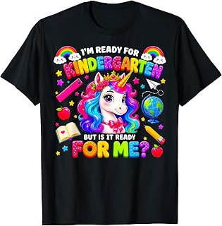 Im Ready for Kindergarten Girls Unicorn First Day of School T-Shirt