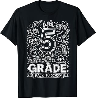 5th Grade Typography Team Fifth Grade Teacher T-Shirt