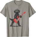 Funny Rock Goldendoodle Dog Playing Guitar Music Lover Dog T-Shirt