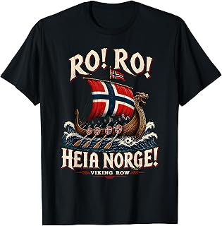 Ro Ro Heia Norge Viking Row Norwegian Soccer Fan T-Shirt
