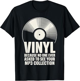 Cool Vinyl Art for Men Women DJ Music Lover Vinyl Record T-Shirt