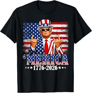 Merica 250 American Years 1776 2026 Trump 250th Anniversary T-Shirt