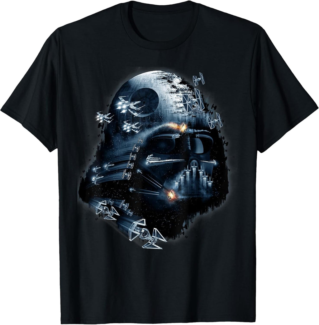 Darth Vader Helmet Collage Graphic T-Shirt T-Shirt