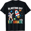 Blasting Off Into 1st Grade Boys First Day First Grade Kids T-Shirt