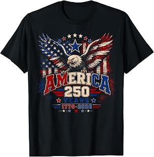 250th Anniversary USA Flag 250 Years American 4th of July T-Shirt