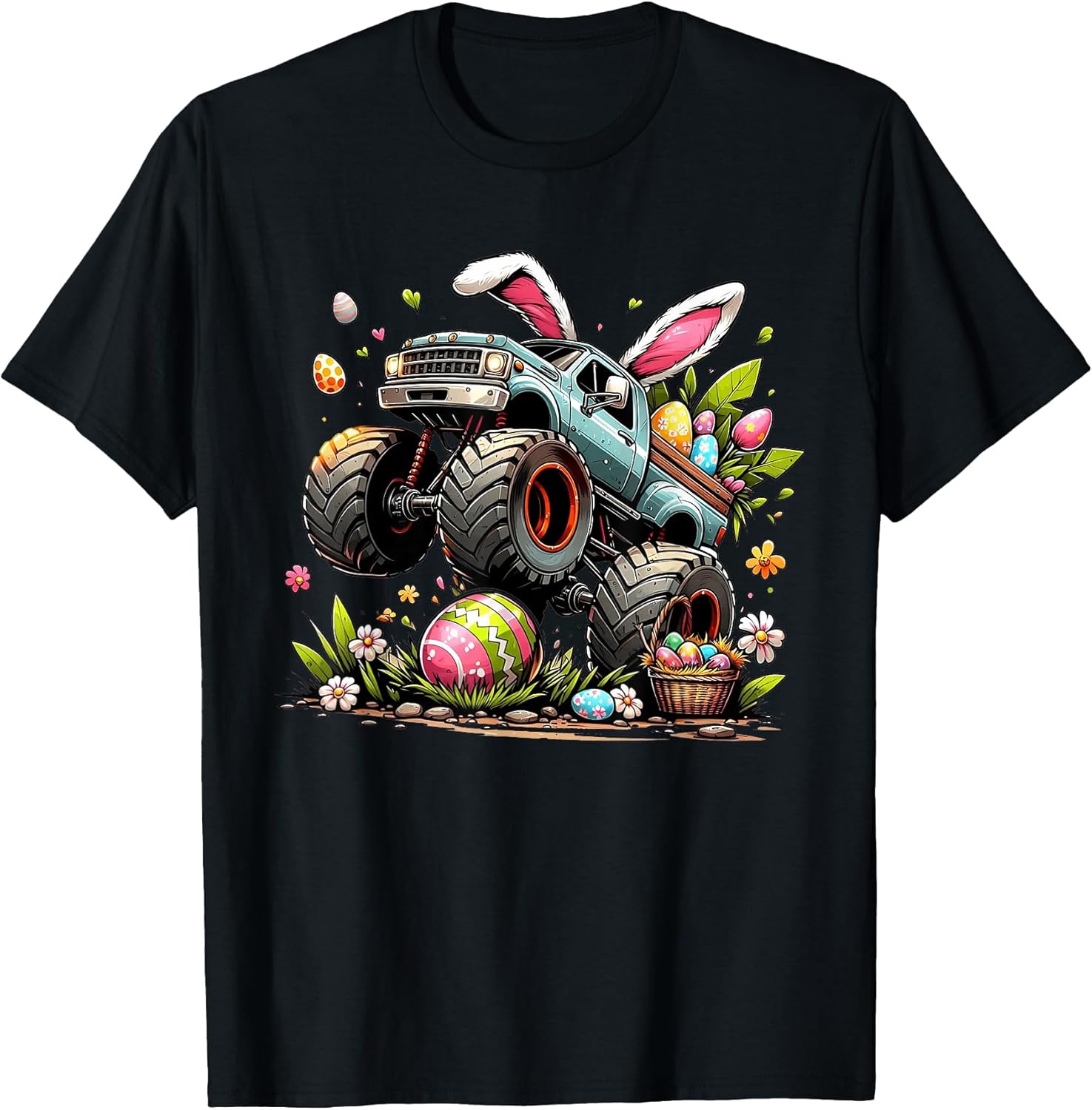 Happy Easter Day Shirt for Boys Girls Kids Truck