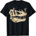 Dinosaur Skull Birdwatcher Evolution Science Humor T-Shirt