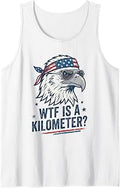 WTF is A Kilometer Patriotic Eagle Humor Funny Tank Top