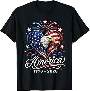 America US Flag 250 1776 2026 250th Anniversary 4th of July T-Shirt