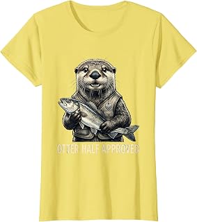 Otter Half Approved Fishing Vest Design T-Shirt