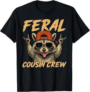 Feral Raccoon Cousin Crew Family Reunion Trip Vacation Kids T-Shirt