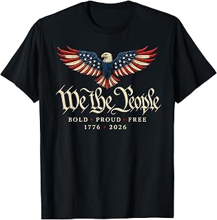 250th Anniversary USA Shirt Patriotic Eagle 1776 2026 Flag Tees T Shirts for Men and Women