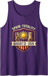 Spain Totality August 12 2026 Solar Eclipse Design Tank Top