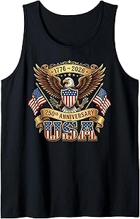 250th Anniversary USA Flag 250 Years American 4th of July Tank Top