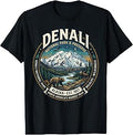 Denali National Park Alaska Mountain Wildlife Vintage Badge T-Shirt