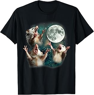Sponsored Ad - Three Possum Moon | 3 Opossum Funny Weird Cursed Meme T-Shirt