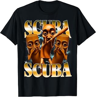Scuba Tung Tung Sahur Stupid Dance Y2K Brainrot Meme T-Shirt