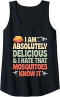 Womens Funny Mosquito Bait Shirts Camping Delicious Know It Tank Top