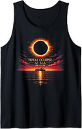 Total Eclipse At Sea 08 12 26 Solar Totality Eclipse Cruise Tank Top