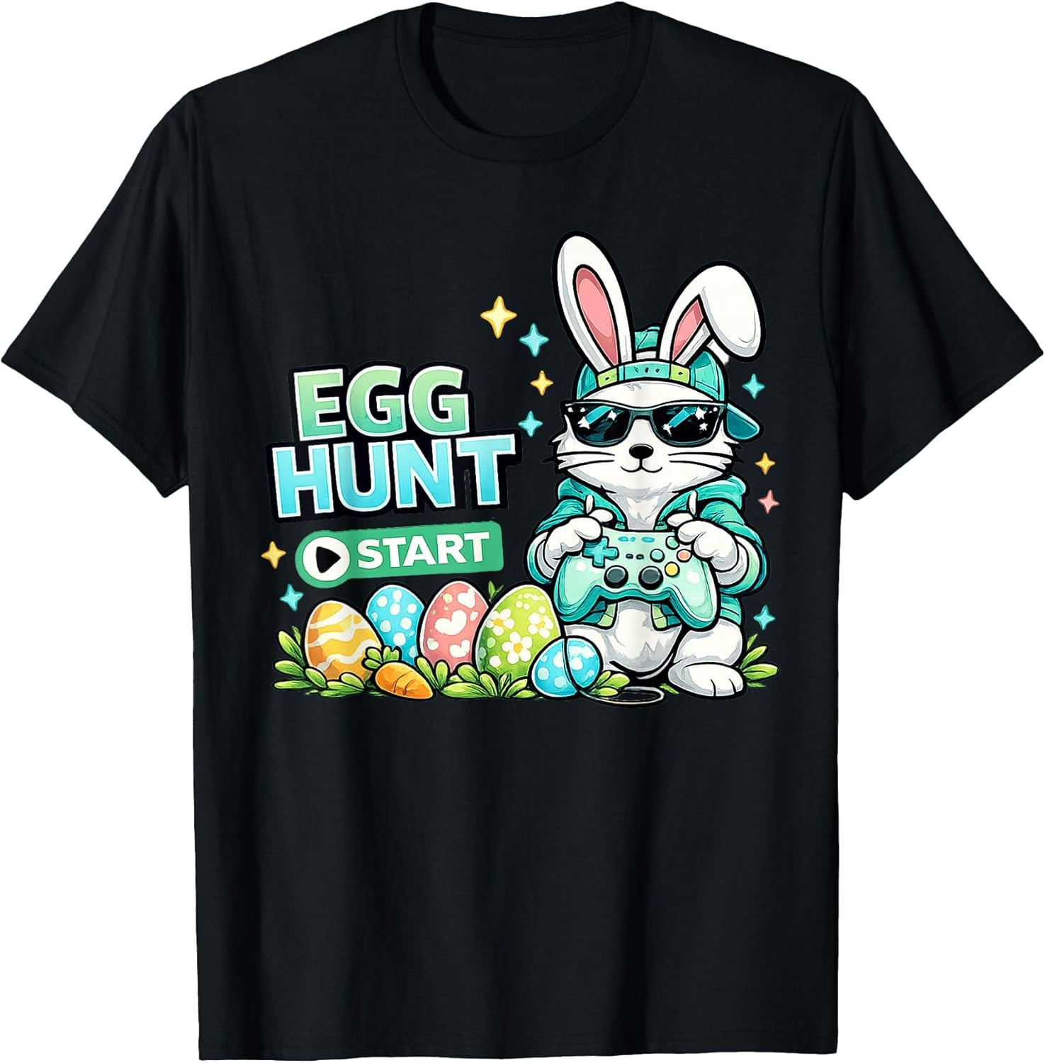 Happy Easter Day Shirt for Boys Girls Kids Gamer