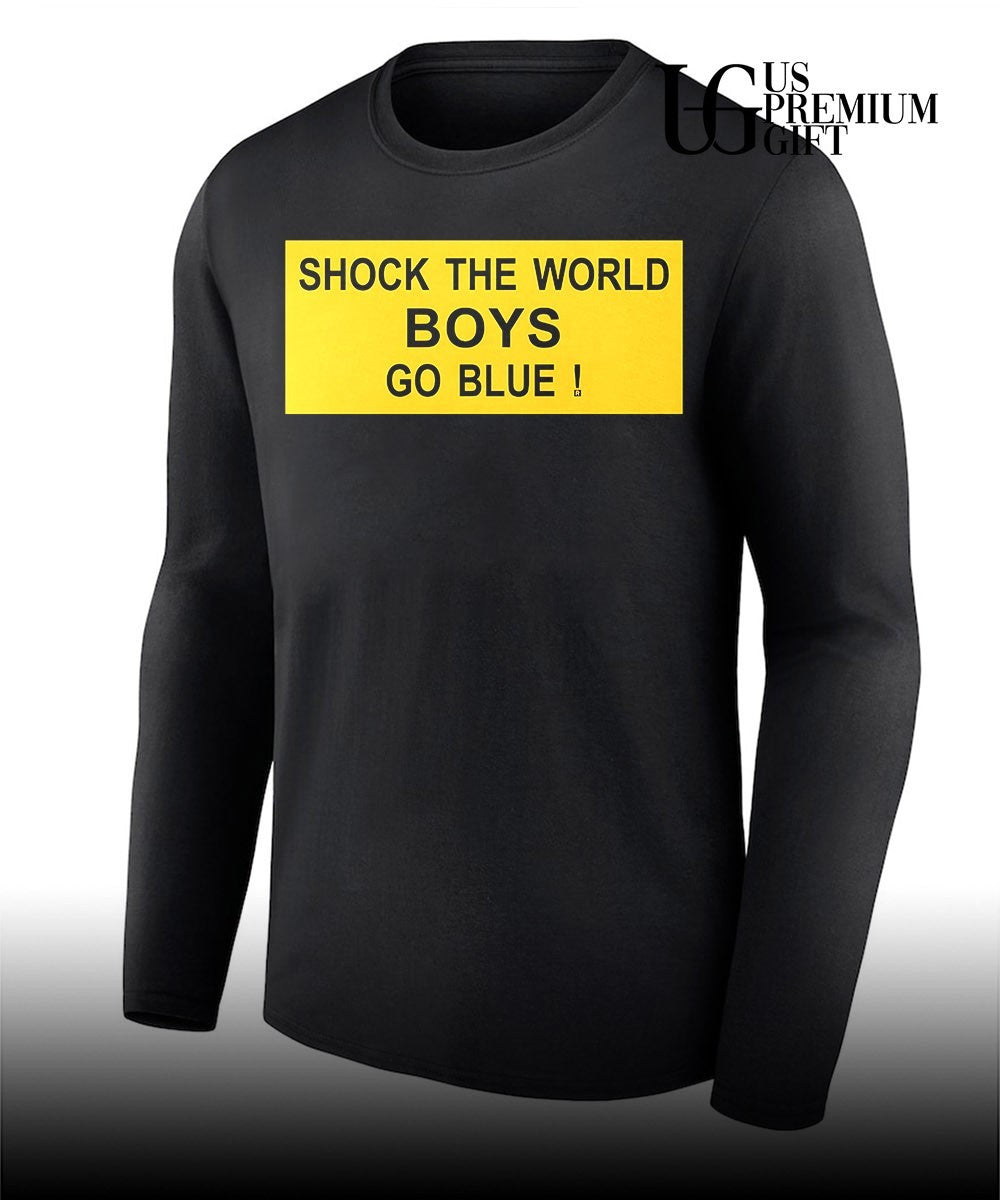 Shock the world boys go blue T-shirt