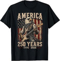 Vintage Eagle Playing Guitar 250 Years America 4th of July T-Shirt