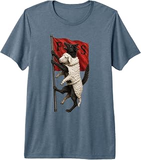 Wolf in Sheepâ€™s Clothing Retro Logo Design Premium Tri-Blend T-Shirt
