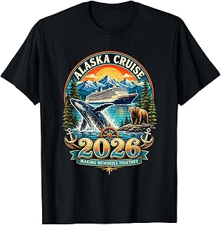 Vintage Alaska Cruise 2026 Cruising Group Family Vacation T-Shirt
