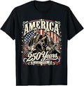 Vintage Washington Lincoln Playing Guitar 250 Years America T-Shirt