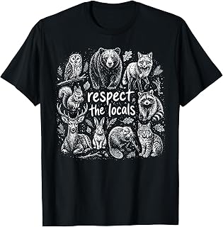 Respect The Local Cryptids Folklure Funny Bigfoot Alien T-Shirt